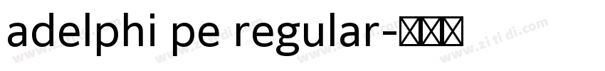 adelphi pe regular字体转换